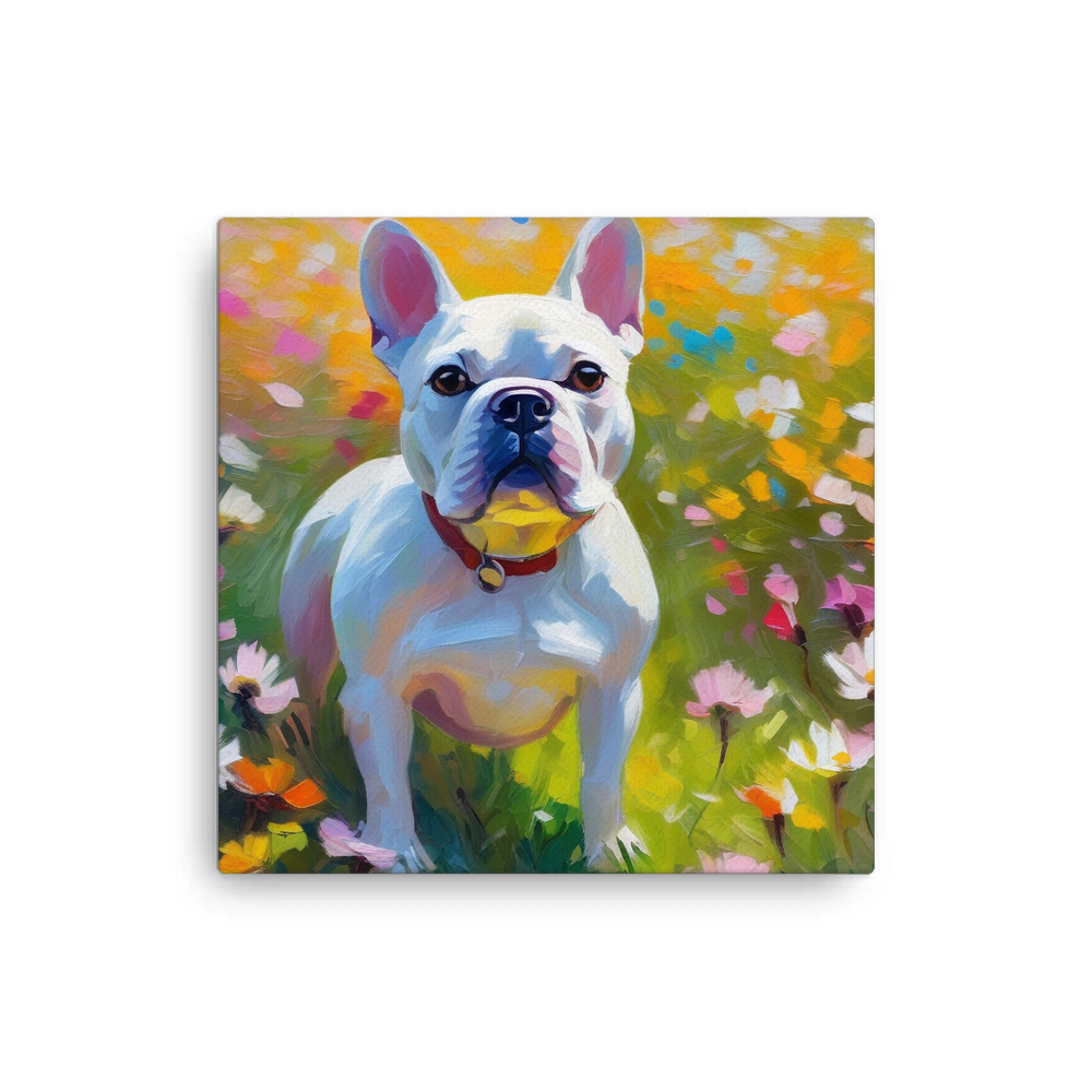 PugMug Custom White French Bulldog Canvas