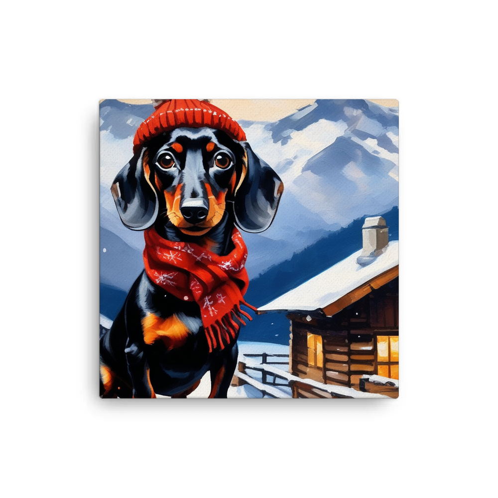 PugMug Custom Black Dachshund Canvas