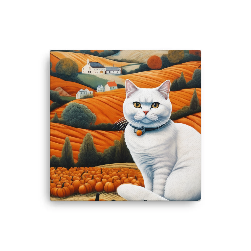 PugMug Custom White British Shorthair Cat Canvas