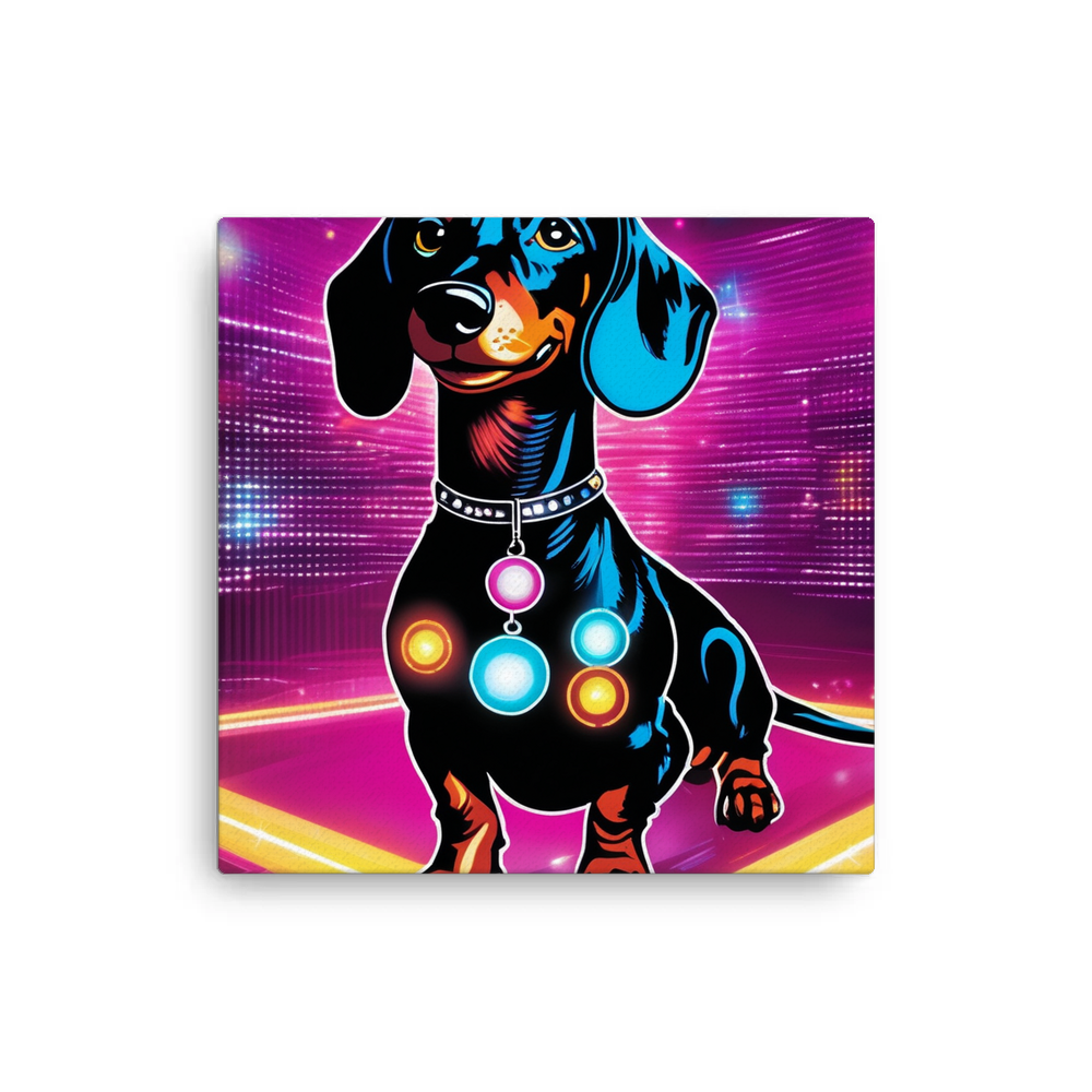 PugMug Custom Black Dachshund Canvas