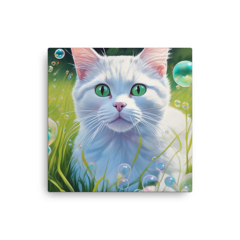 PugMug Custom White Companion Cat Canvas