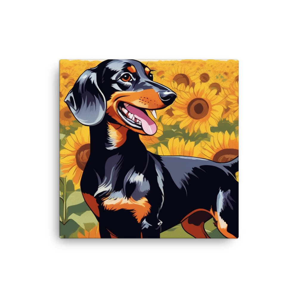 PugMug Custom Black Dachshund Canvas