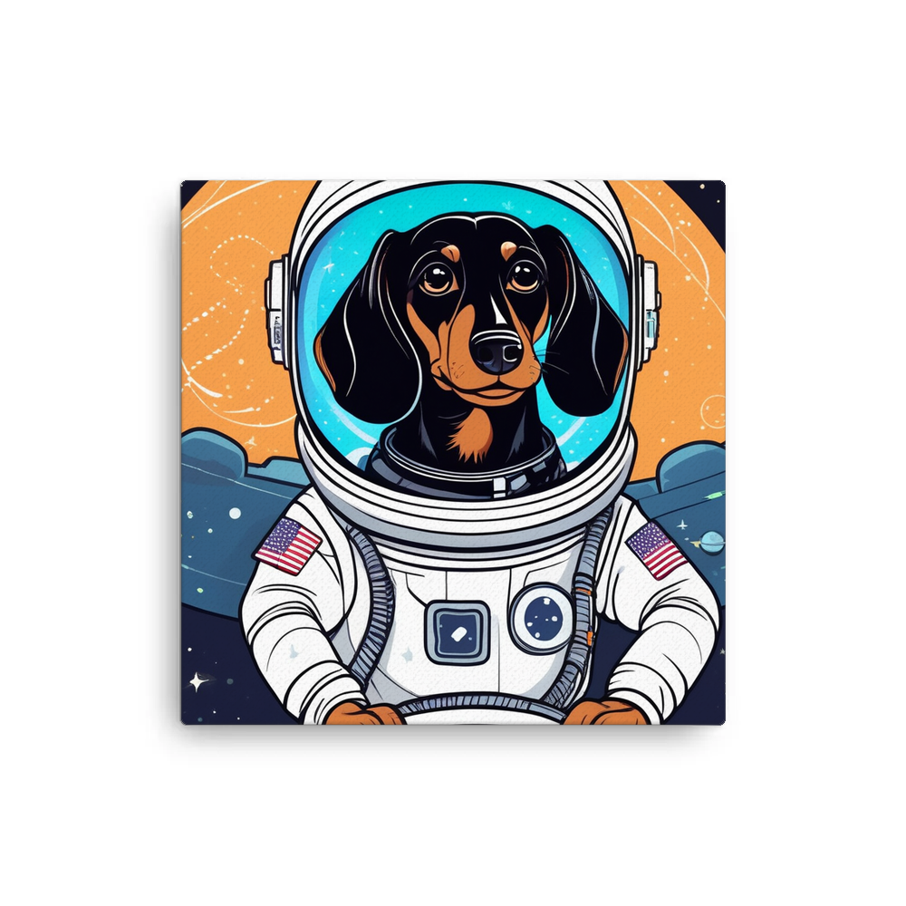 PugMug Custom Black Dachshund Canvas