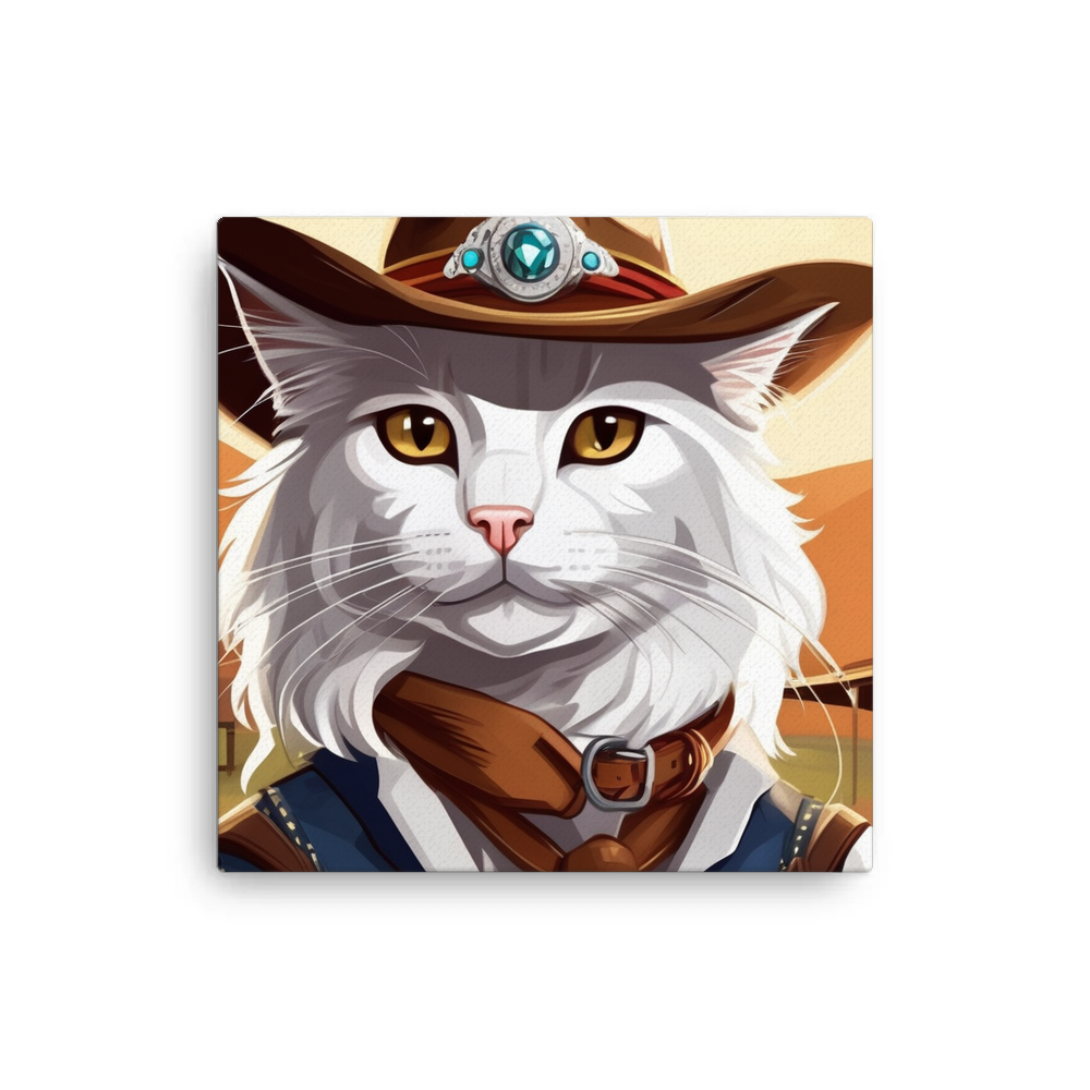 PugMug Custom White Maine Coon Cat Canvas