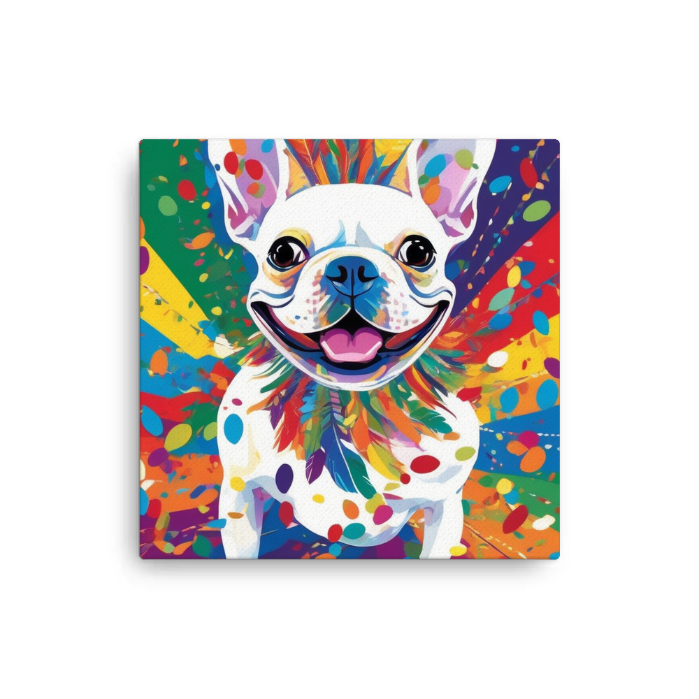 PugMug Custom White French Bulldog Canvas