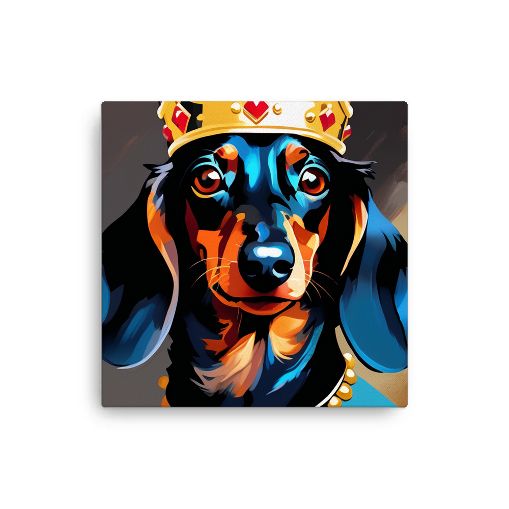 PugMug Custom Black Dachshund Canvas