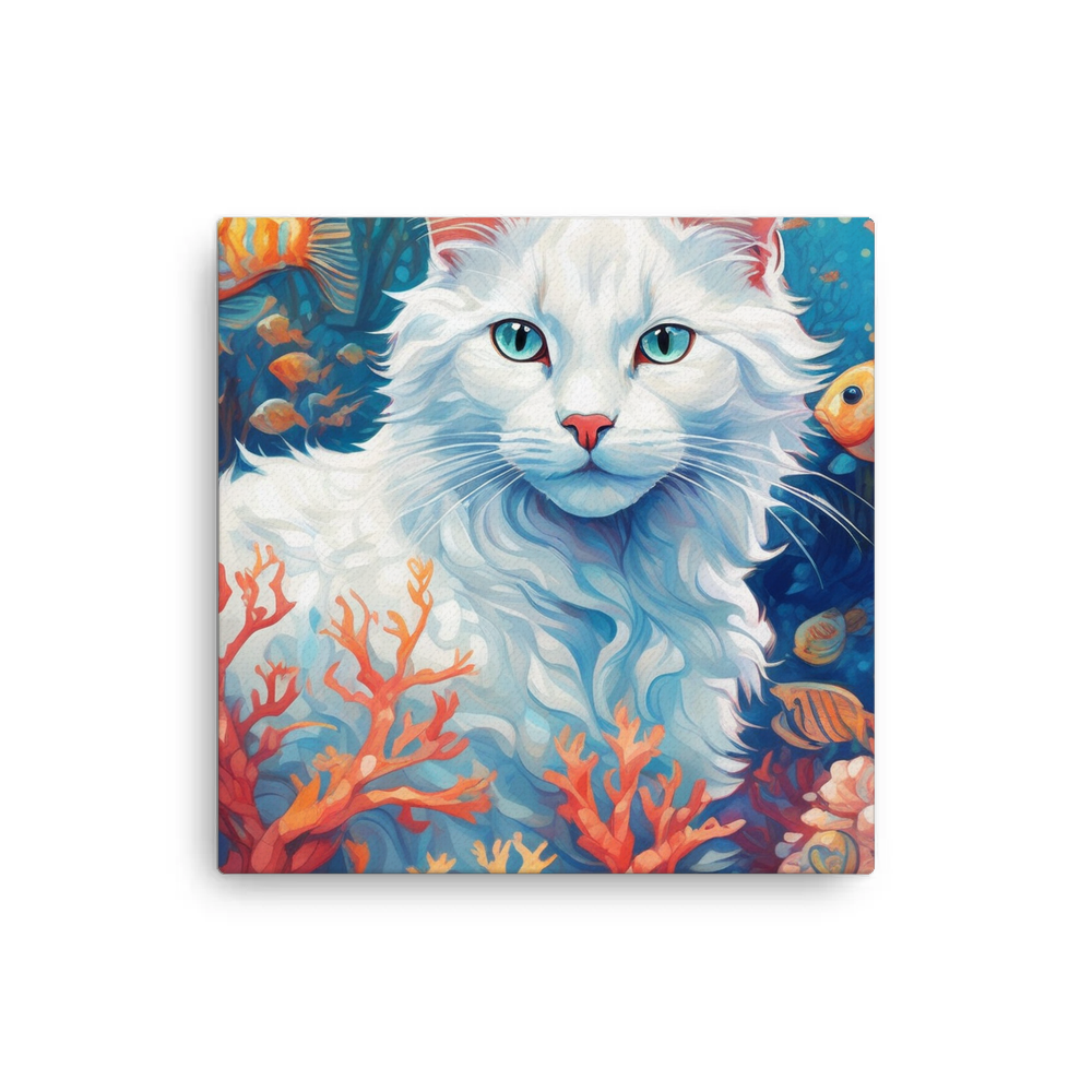 PugMug Custom White Companion Cat Canvas