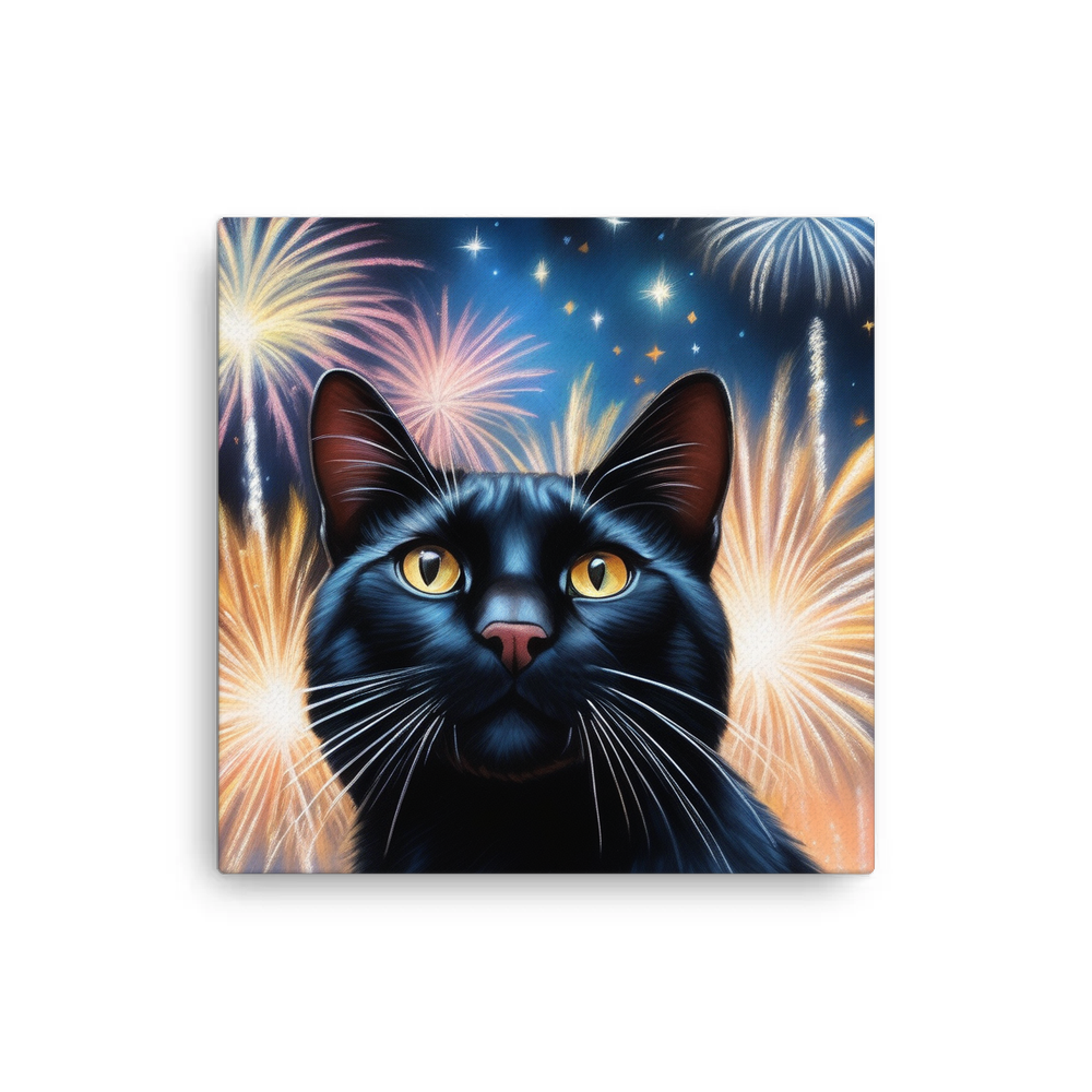 PugMug Custom Black Exotic Cat Canvas