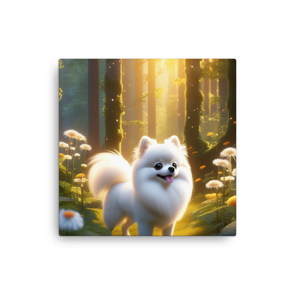 PugMug Custom White Pomeranian Canvas