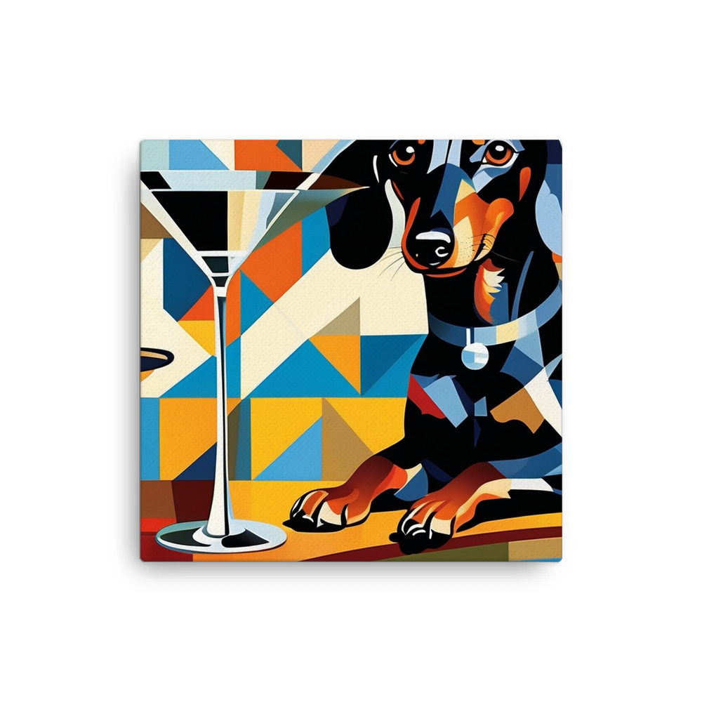 PugMug Custom Black Dachshund Canvas