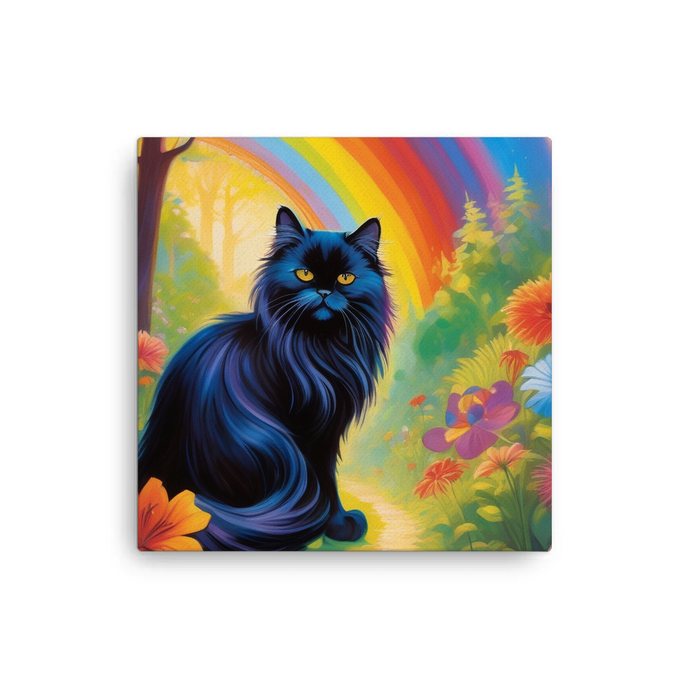 PugMug Custom Black Persian Cat Canvas