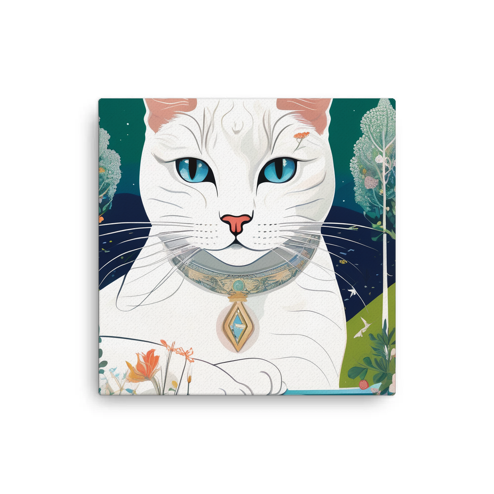 PugMug Custom White Companion Cat Canvas