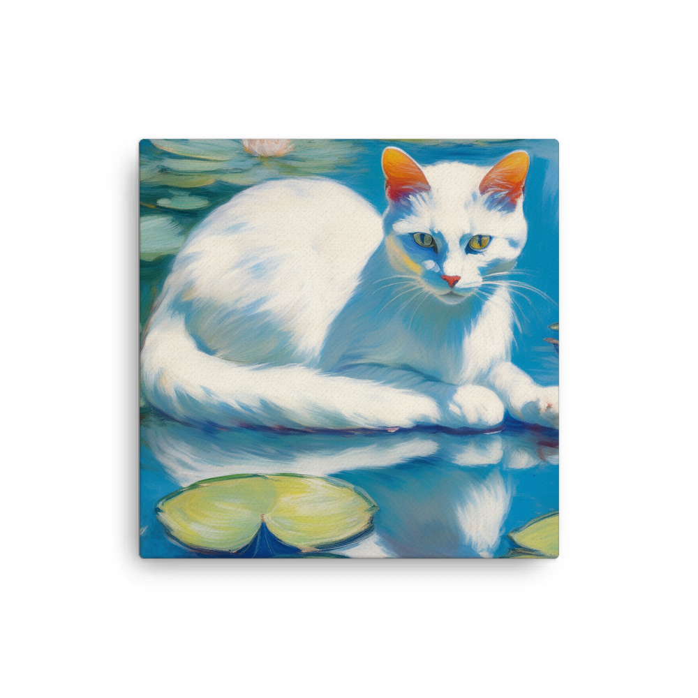 PugMug Custom White Companion Cat Canvas