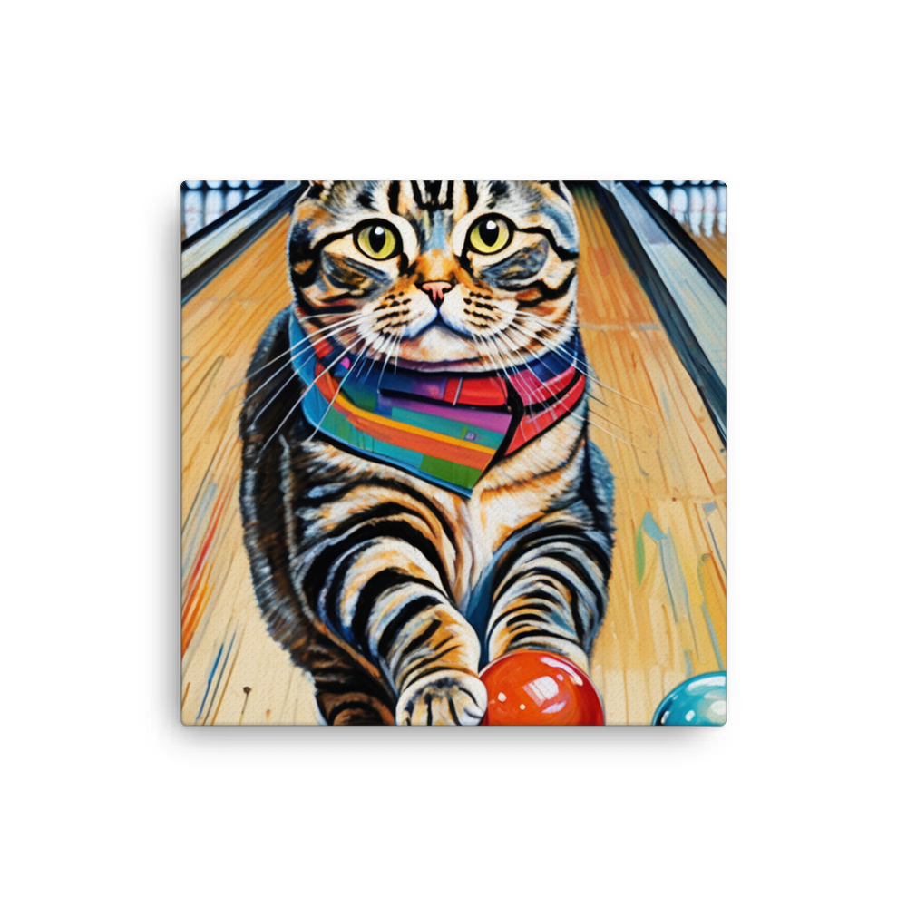 PugMug Custom Tabby Scottish Fold Cat Canvas