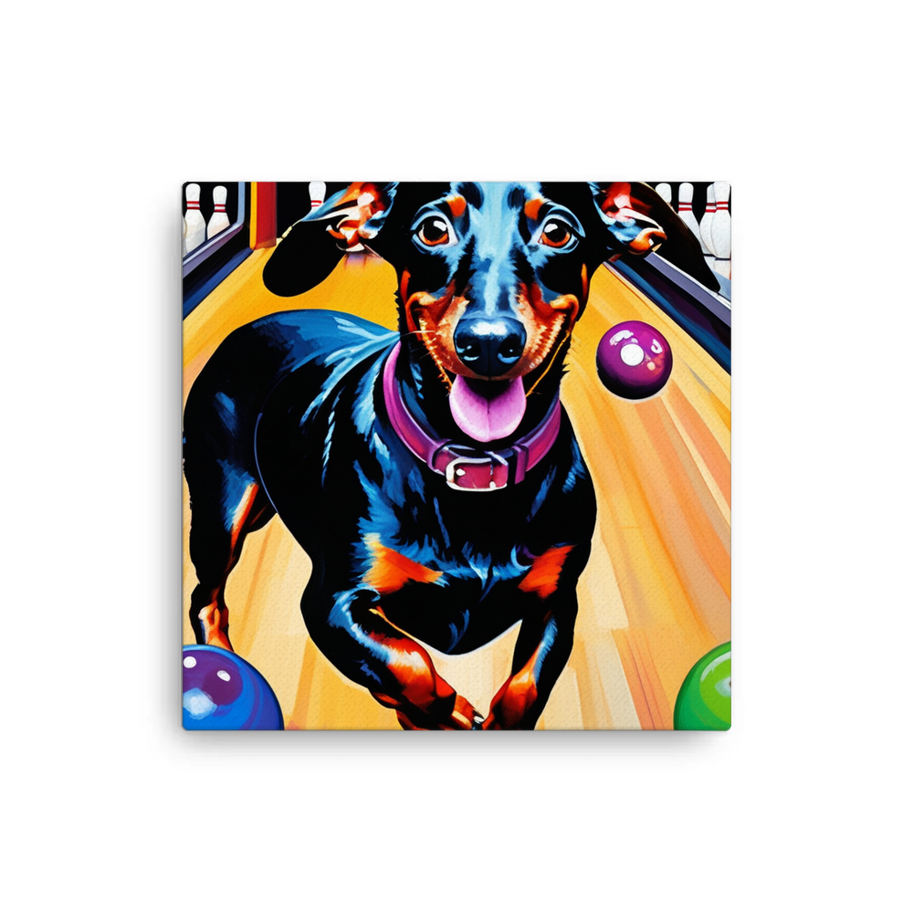 PugMug Custom Black Dachshund Canvas