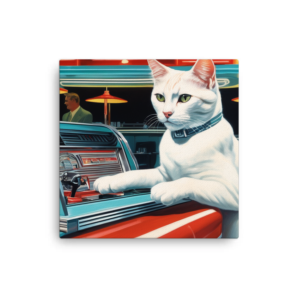 PugMug Custom White Companion Cat Canvas