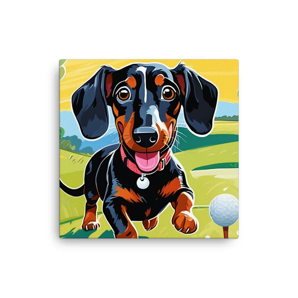 PugMug Custom Black Dachshund Canvas