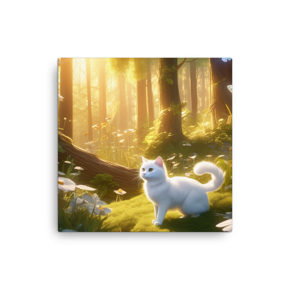 PugMug Custom White Companion Cat Canvas