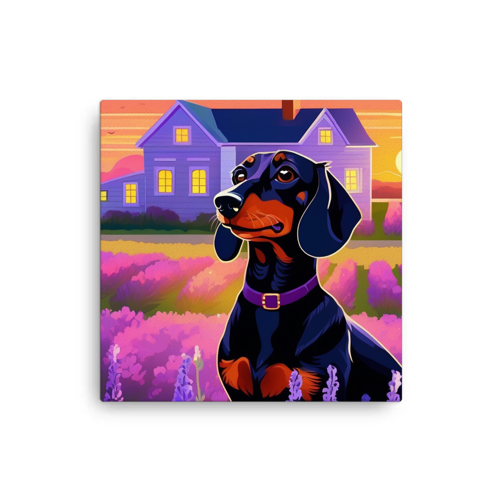 PugMug Custom Black Dachshund Canvas