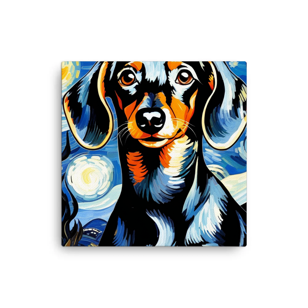 PugMug Custom Black Dachshund Canvas