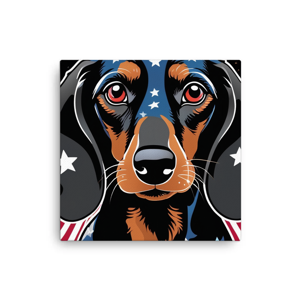 PugMug Custom Black Dachshund Canvas