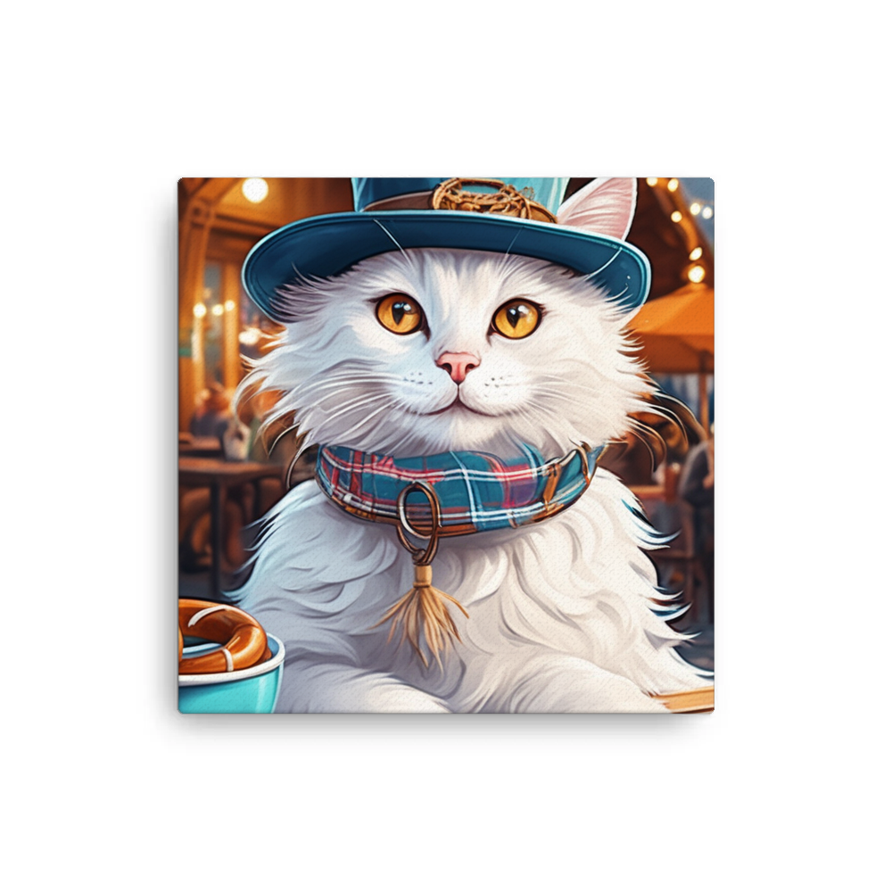 PugMug Custom White Companion Cat Canvas