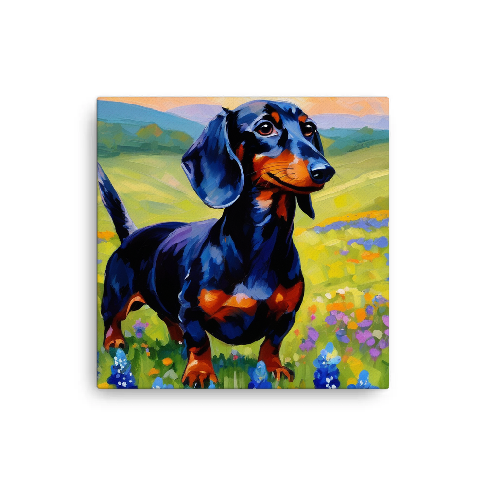PugMug Custom Black Dachshund Canvas