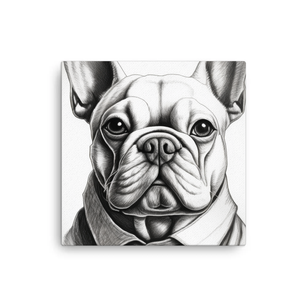PugMug Custom White French Bulldog Canvas