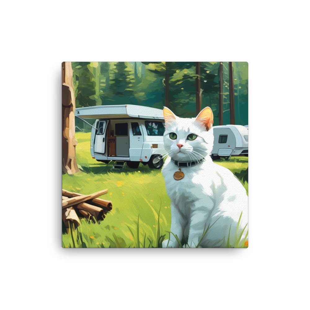 PugMug Custom White Companion Cat Canvas