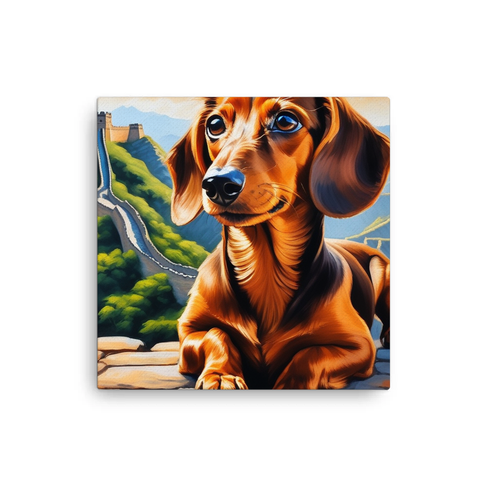 PugMug Custom Tan Dachshund Canvas