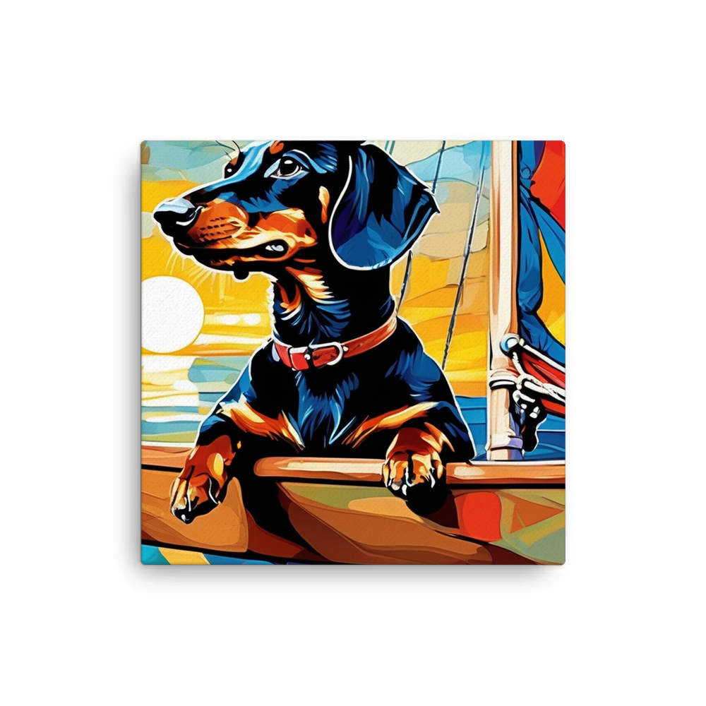 PugMug Custom Black Dachshund Canvas