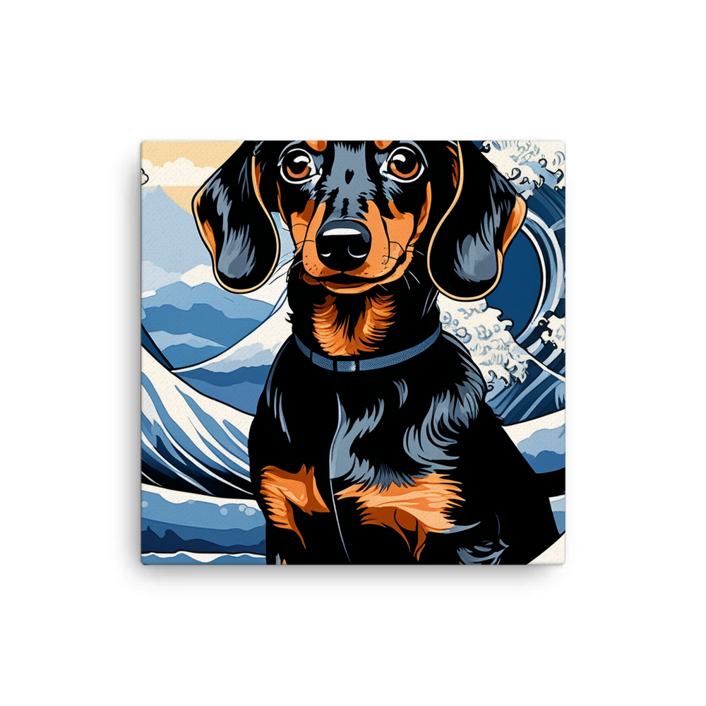 PugMug Custom Black Dachshund Canvas