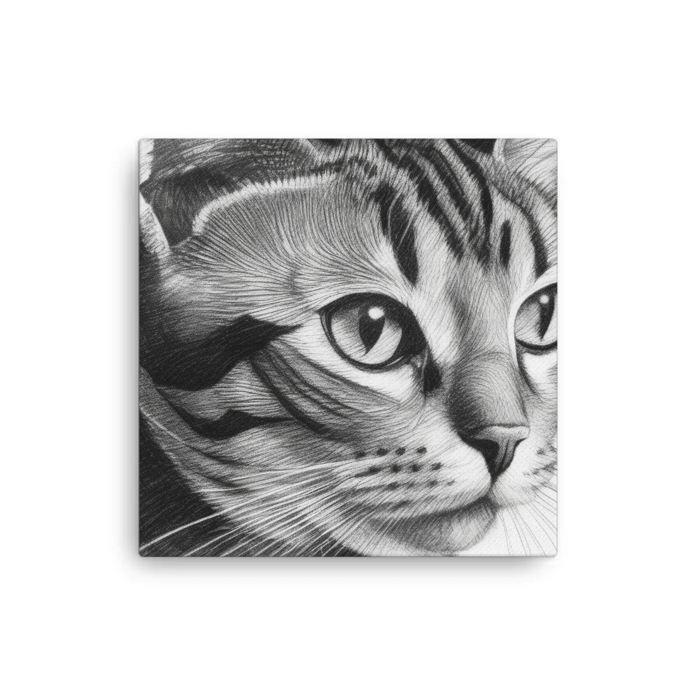 PugMug Custom Black American Shorthair Cat Canvas