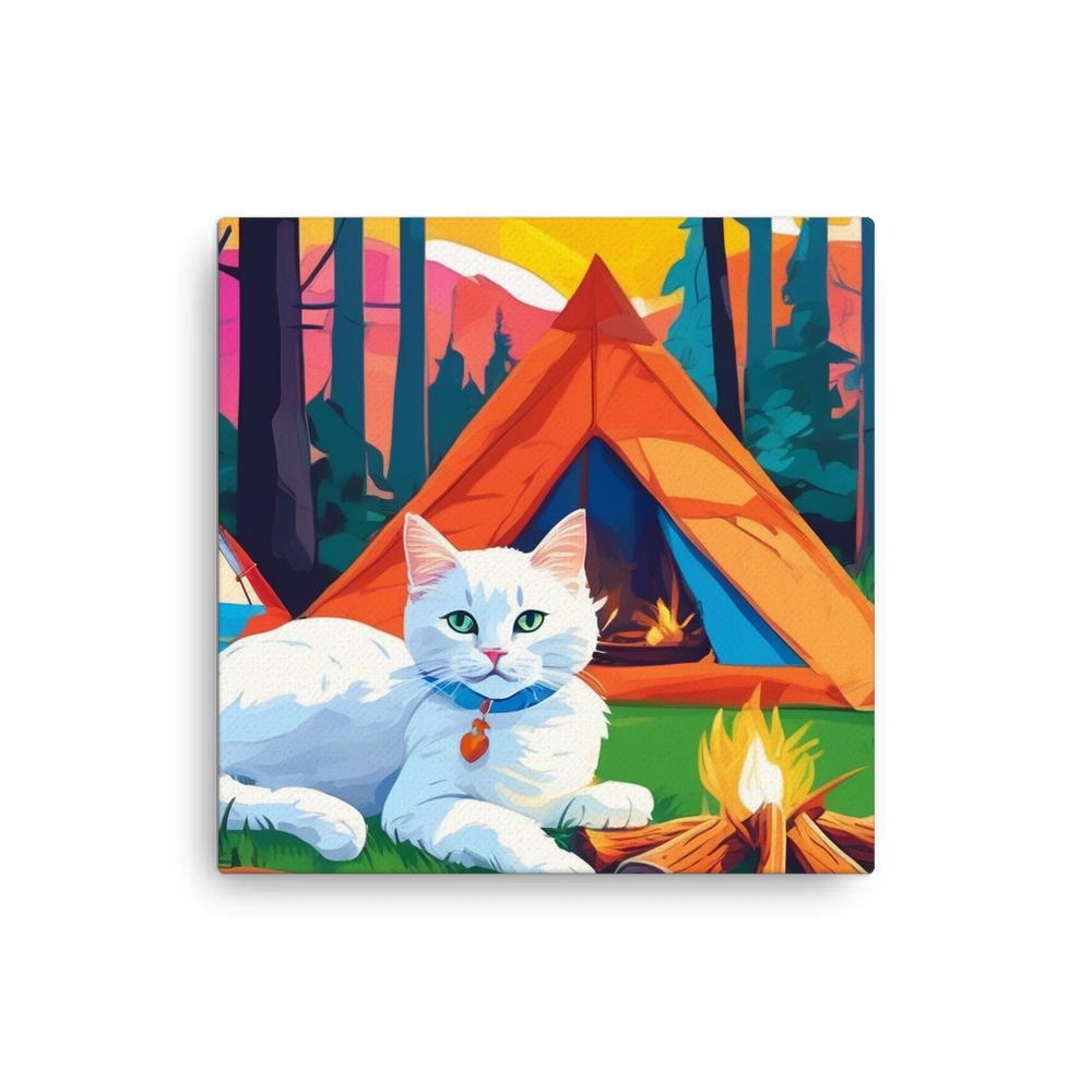 PugMug Custom White Companion Cat Canvas