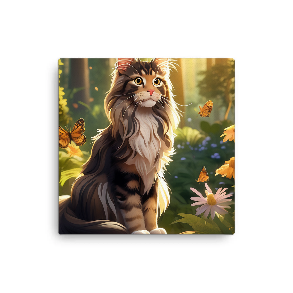 PugMug Custom Tabby Maine Coon Cat Canvas