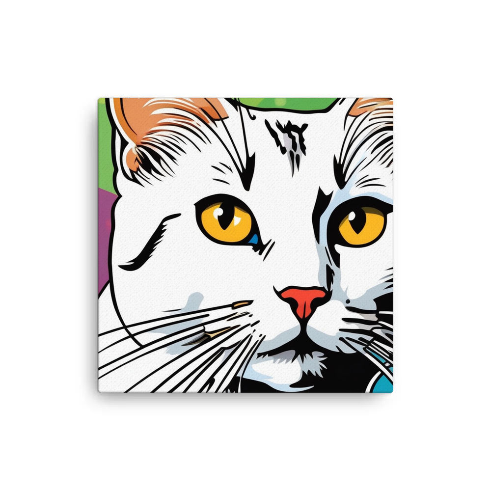 PugMug Custom White Companion Cat Canvas