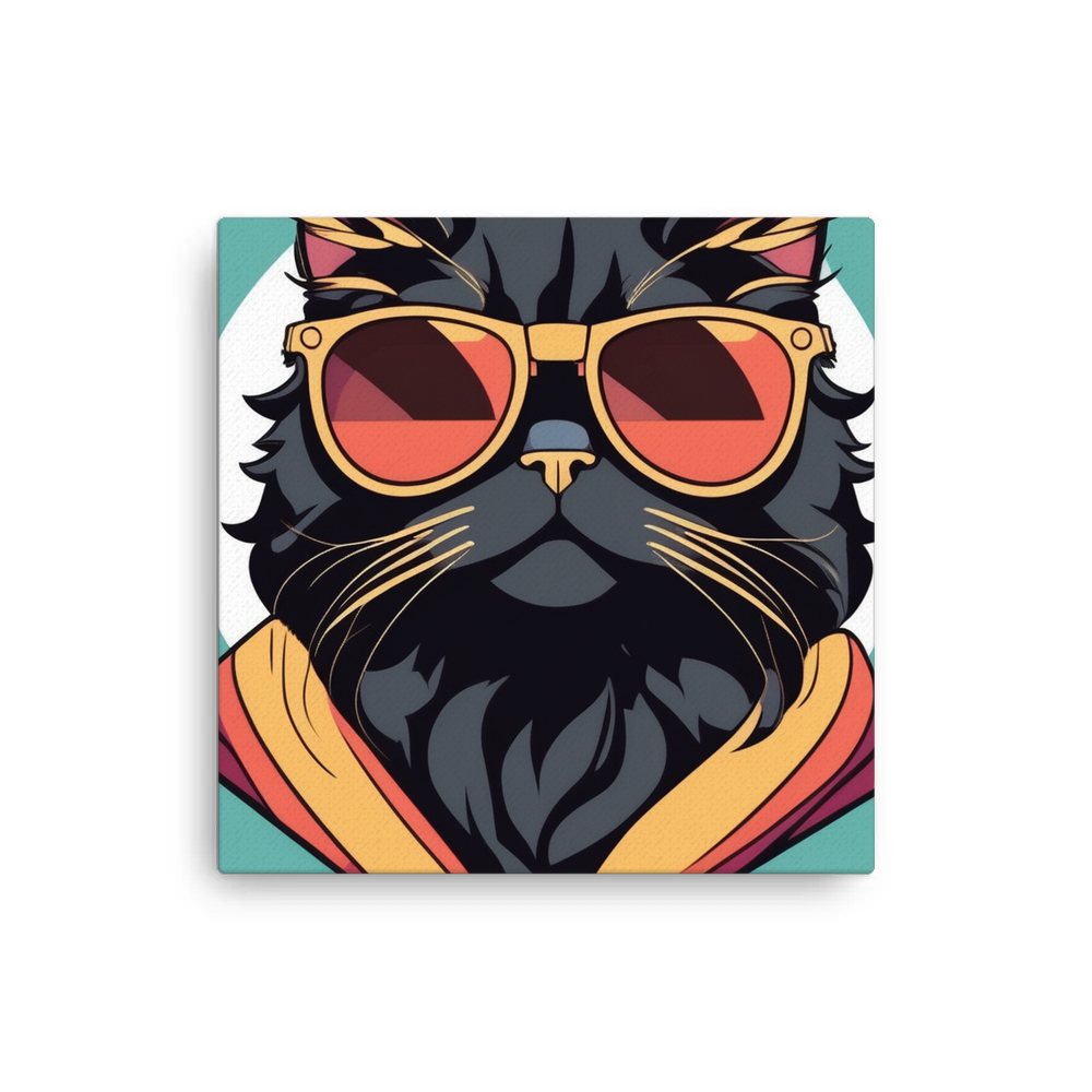 PugMug Custom Black Persian Cat Canvas