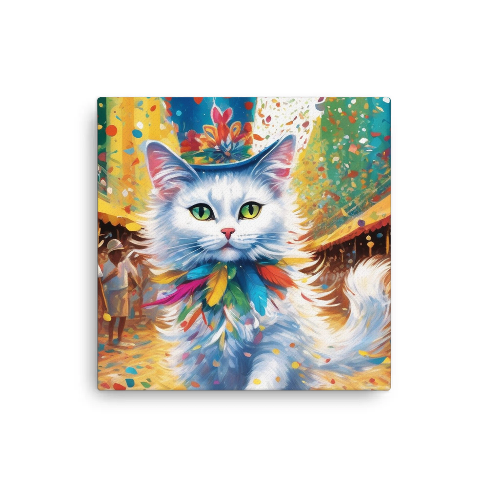 PugMug Custom White Companion Cat Canvas