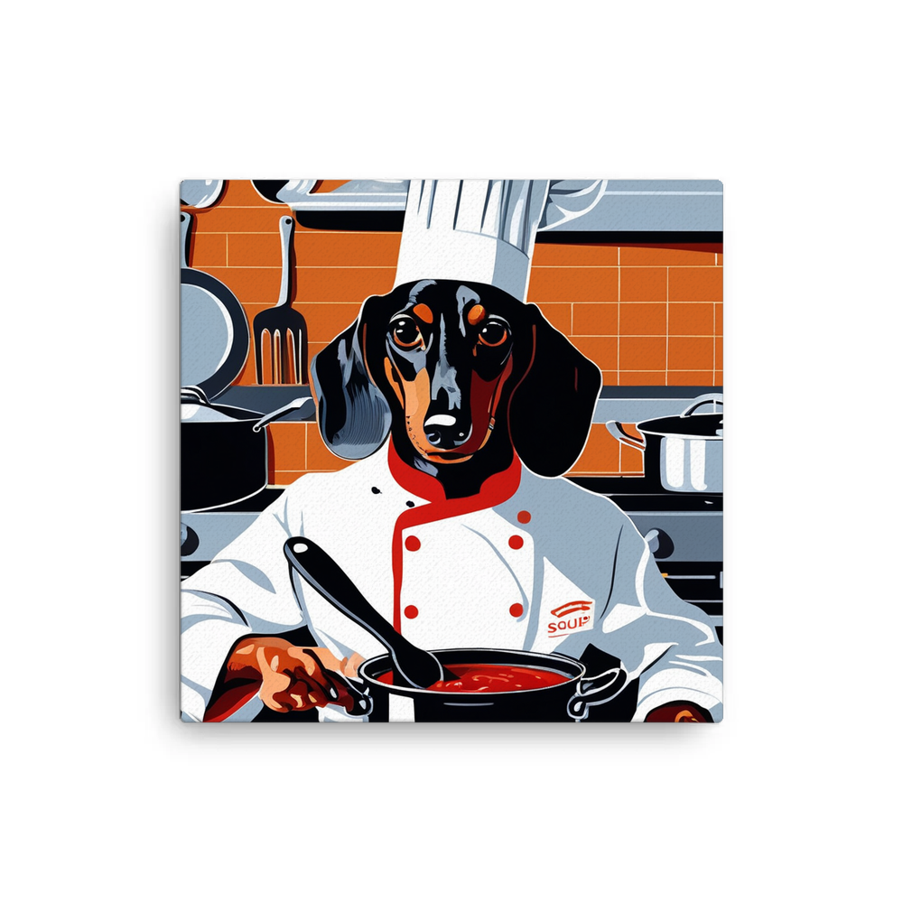 PugMug Custom Black Dachshund Canvas