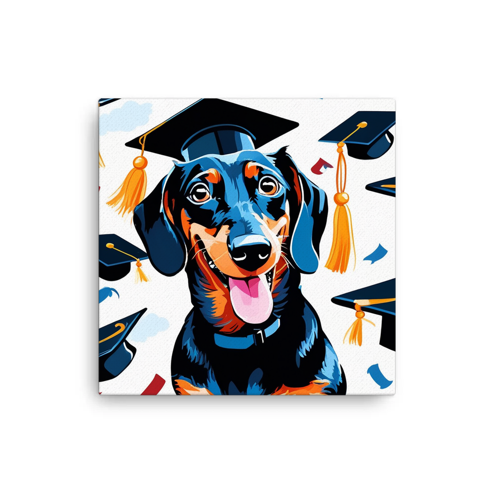 PugMug Custom Black Dachshund Canvas