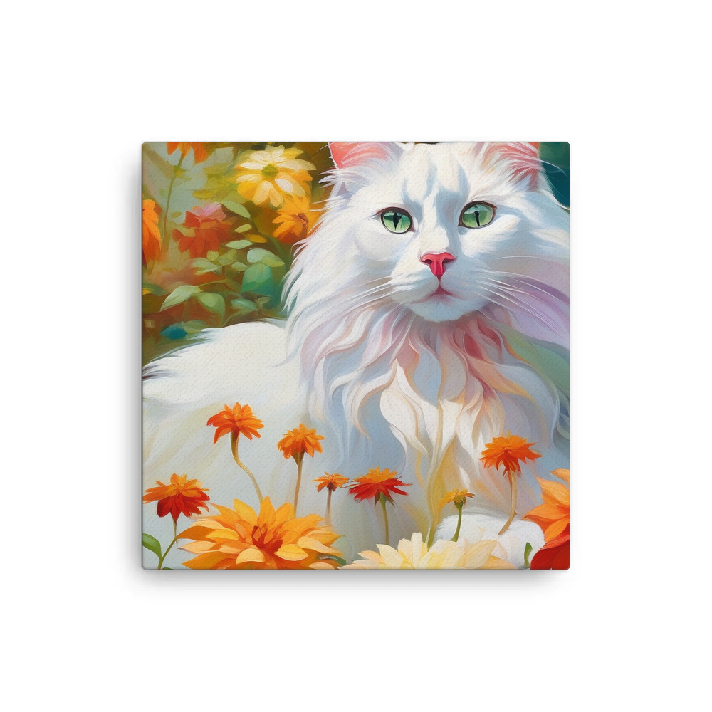 PugMug Custom White Companion Cat Canvas