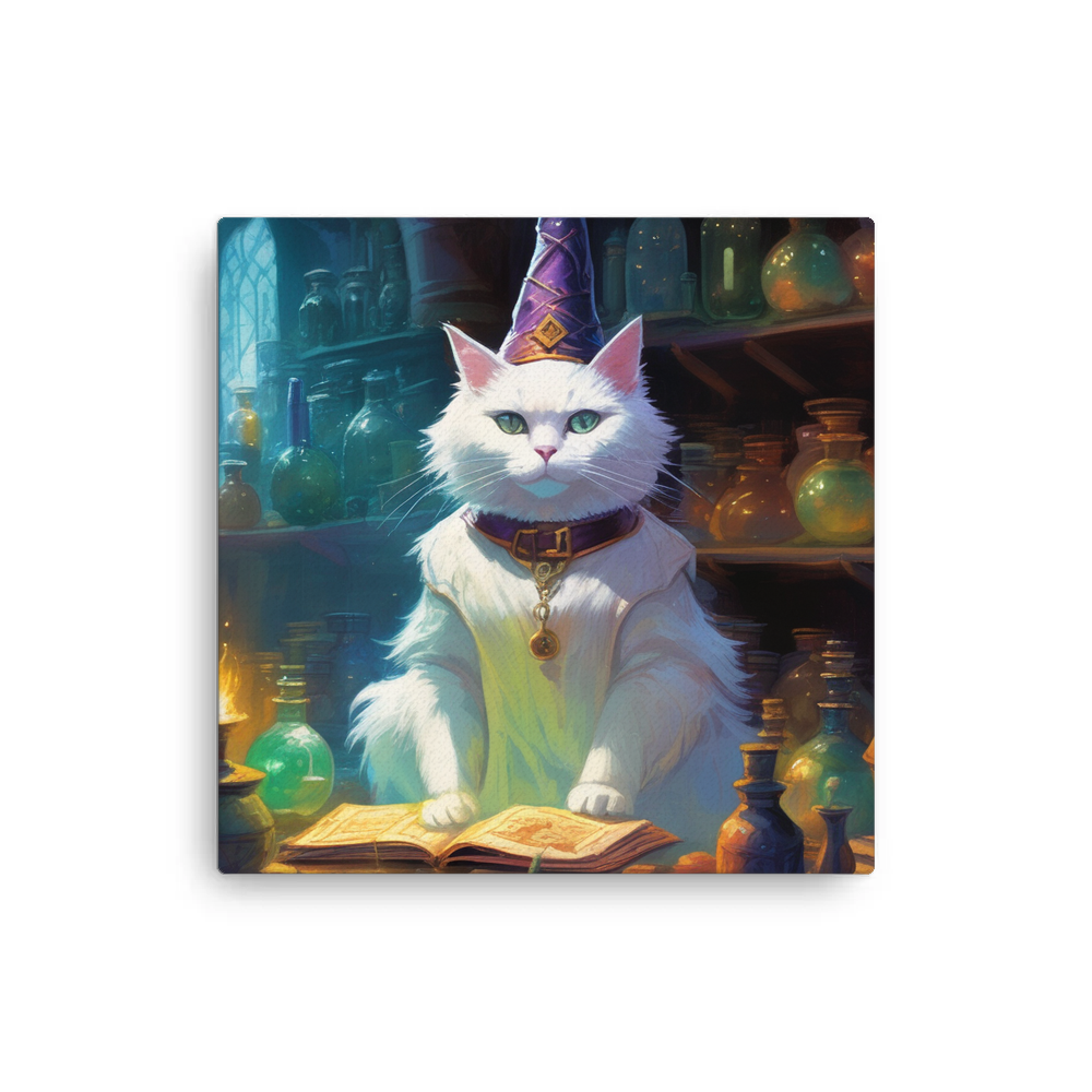 PugMug Custom White Companion Cat Canvas