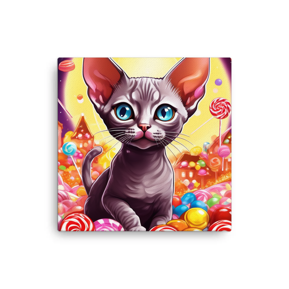 PugMug Custom Tabby Devon Rex Cat Canvas