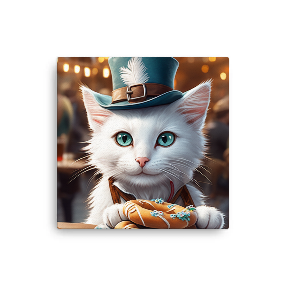 PugMug Custom White Companion Cat Canvas