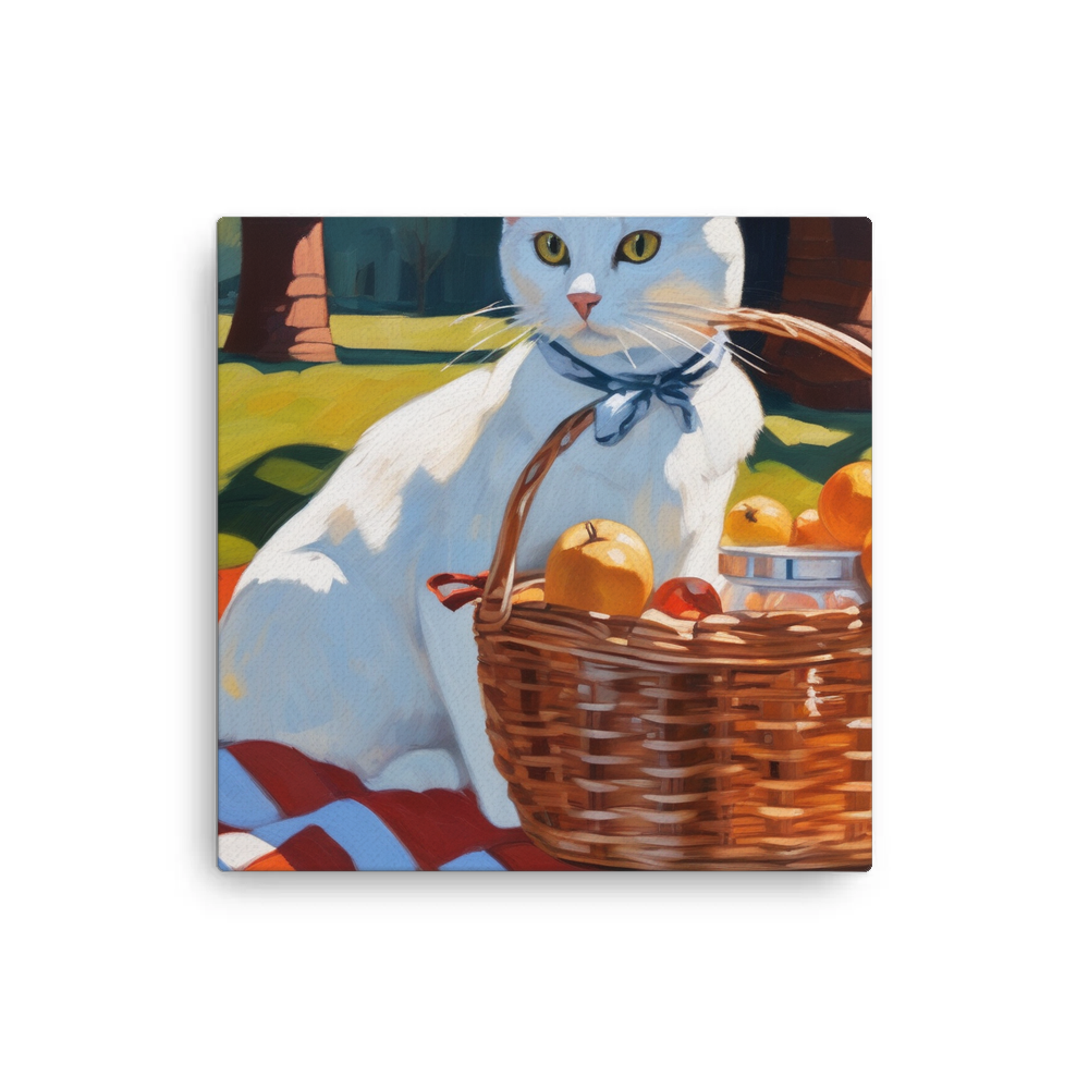 PugMug Custom White Companion Cat Canvas
