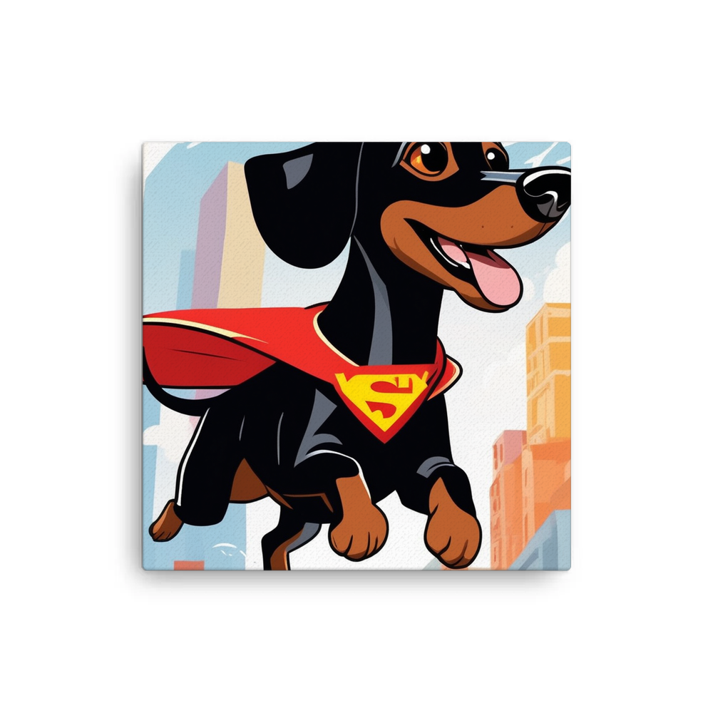 PugMug Custom Black Dachshund Canvas