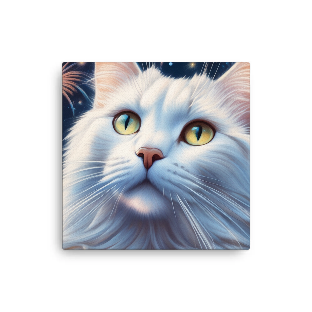 PugMug Custom White Companion Cat Canvas