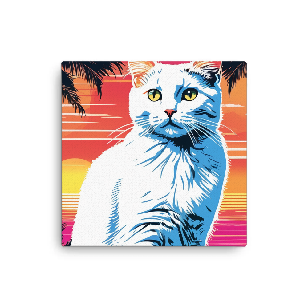 PugMug Custom White Companion Cat Canvas