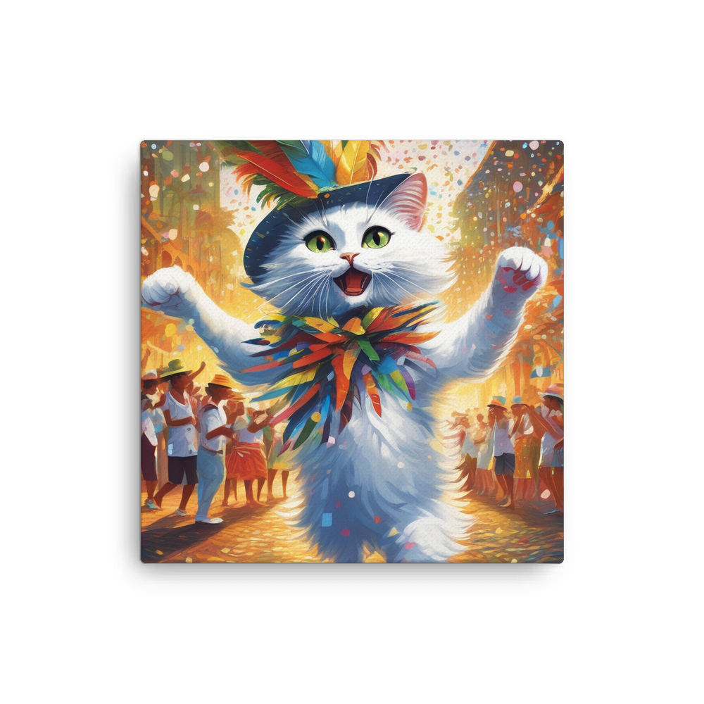 PugMug Custom White Companion Cat Canvas