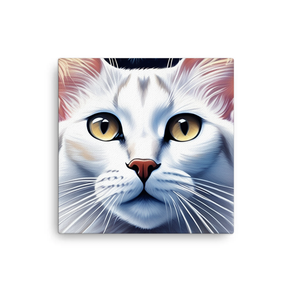 PugMug Custom White Abyssinian Cat Canvas